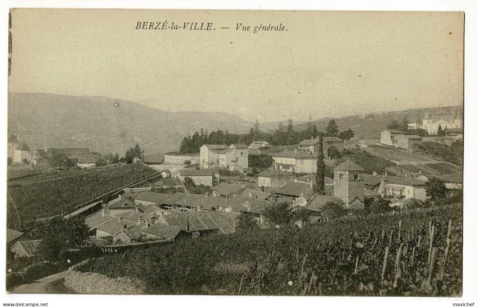 Berzé La Ville - Vue Générale - Circulé 1920 - Autres & Non Classés