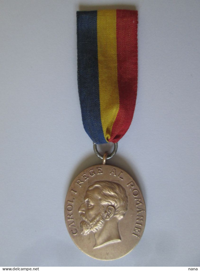 Medaille Roumanie:Le Roi Carol Ier 40 Ans De Regne 1866-1906/Romanian Medal:King Carol I 40 Years Of Reign 1866-1906 - Altri & Non Classificati
