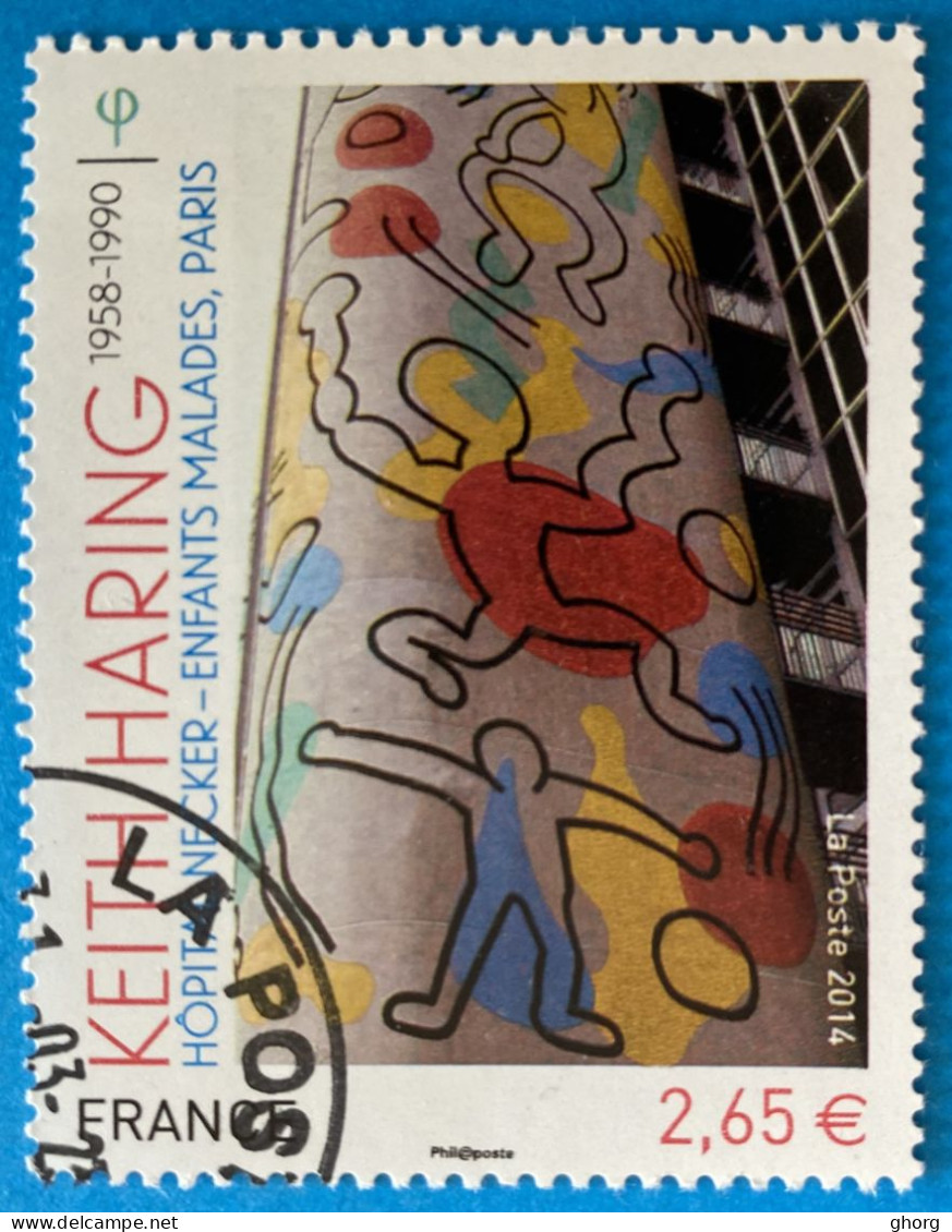 France 2014 : Série Artistique, Personnalité Keith Haring, Artiste Américaine N° 4901 Oblitéré - Oblitérés