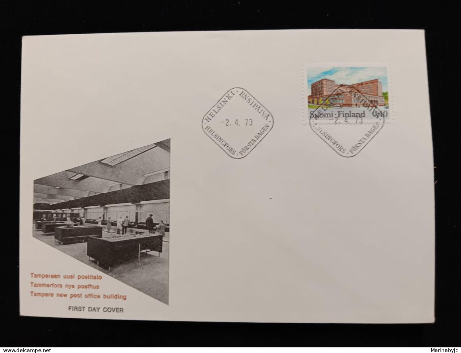 C) 1973. FINLAND. FDC. NEW POST OFFICE BUILDING IN TAMPEREEN. XF - Sonstige - Europa