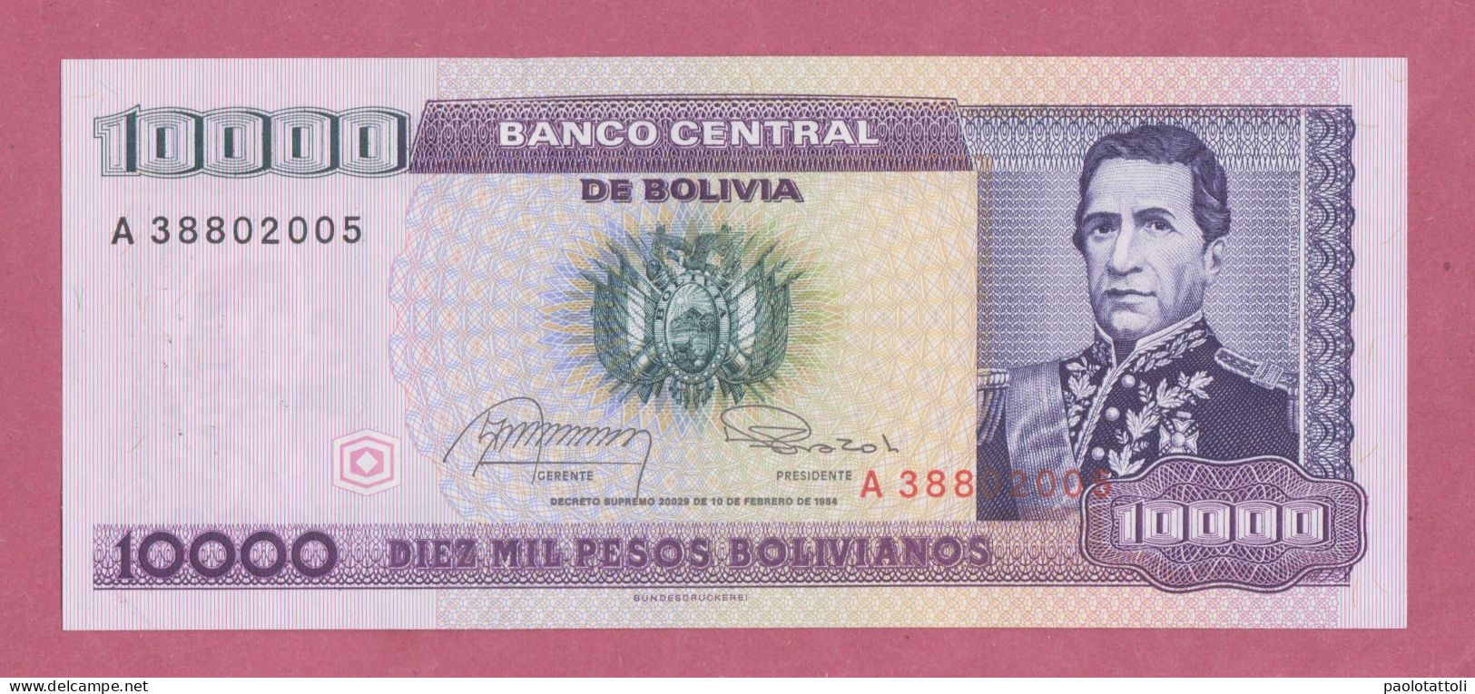 Bolivia, 1987- 1 Centavo De Boliviano. Obverse Portrait Of Marshal Andres De Santa Cruz   . Reverse  Legislative Palace, - Bolivia