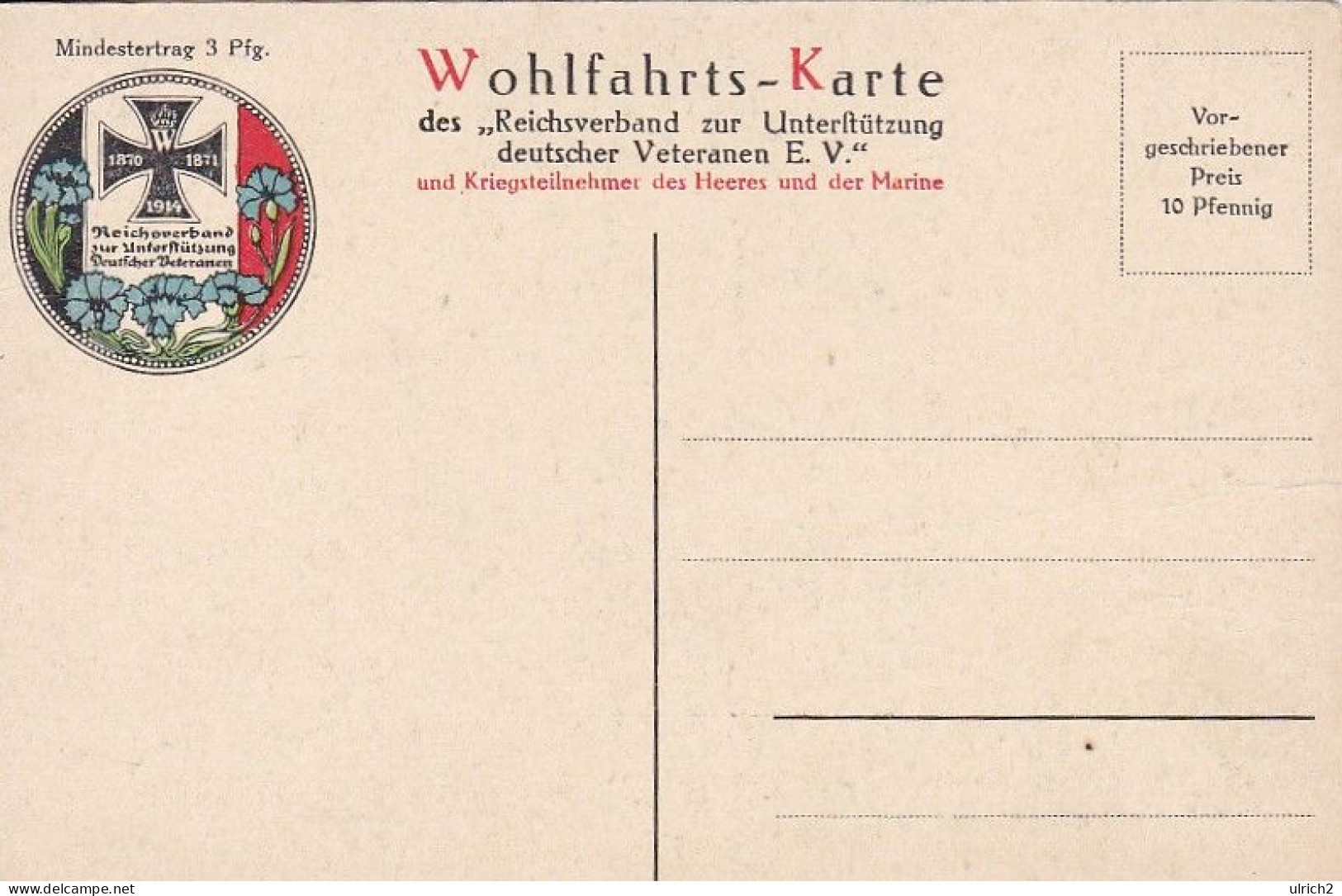 AK Exzellenz V. Knorr - Admiral - Wohlfahrts-Karte Reichsverband Deutscher Veteranen - Ca. 1915 (69417) - Politicians & Soldiers