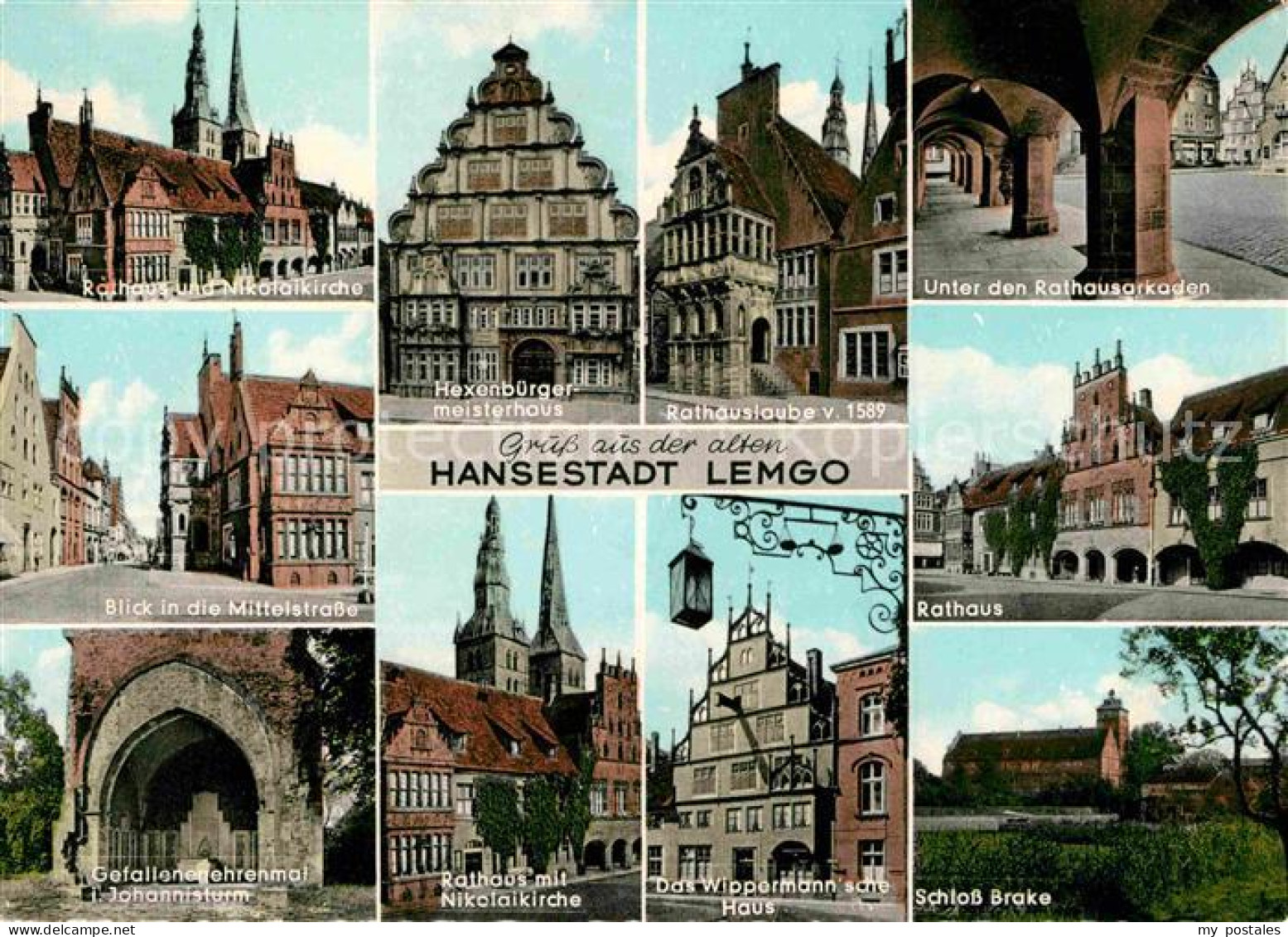 72667835 Lemgo Rathaus Nicolaikirche Hexenbuergermeisterhaus Rathauslaube Rathau - Lemgo