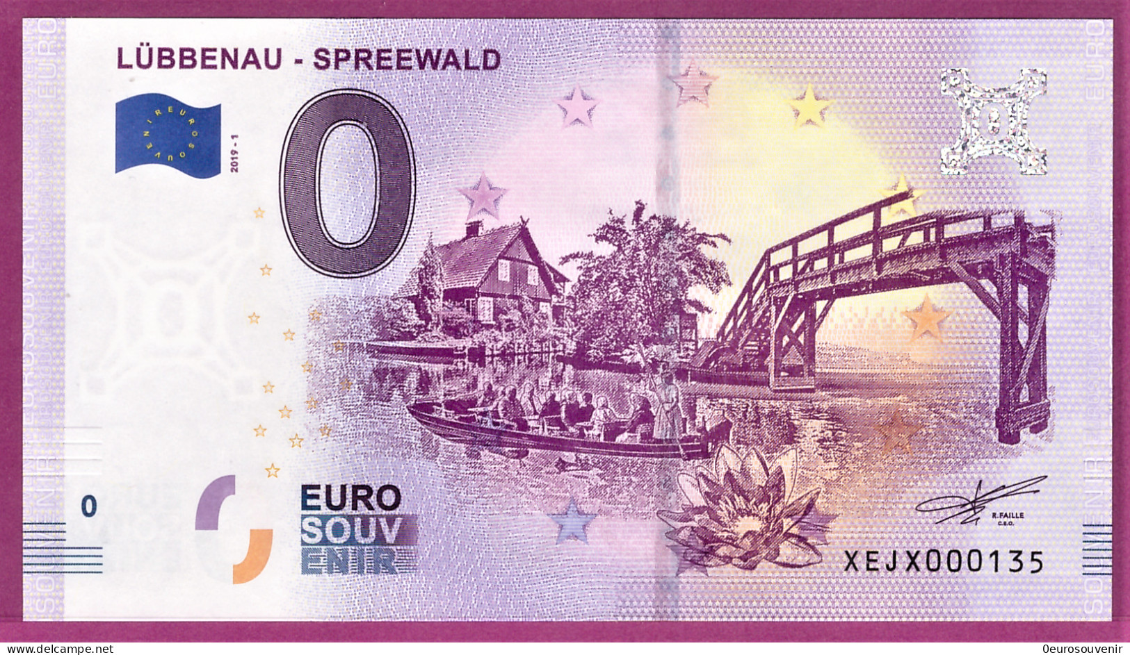 0-Euro XEJX 2019-1 LÜBBENAU - SPREEWALD - Essais Privés / Non-officiels