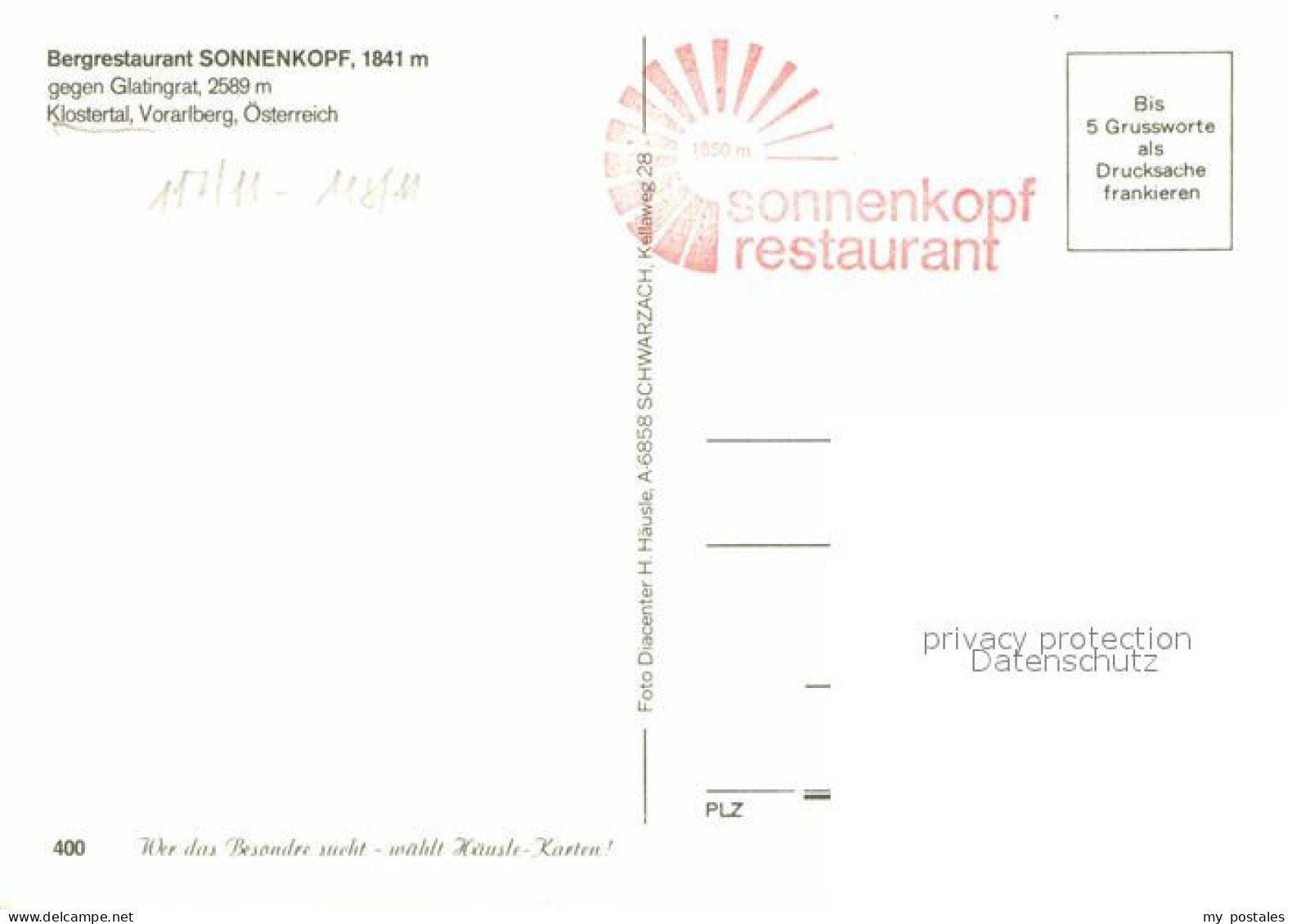 72667750 Vorarlberg Bergrestaurant Sonnenkopf Vorarlberg - Other & Unclassified