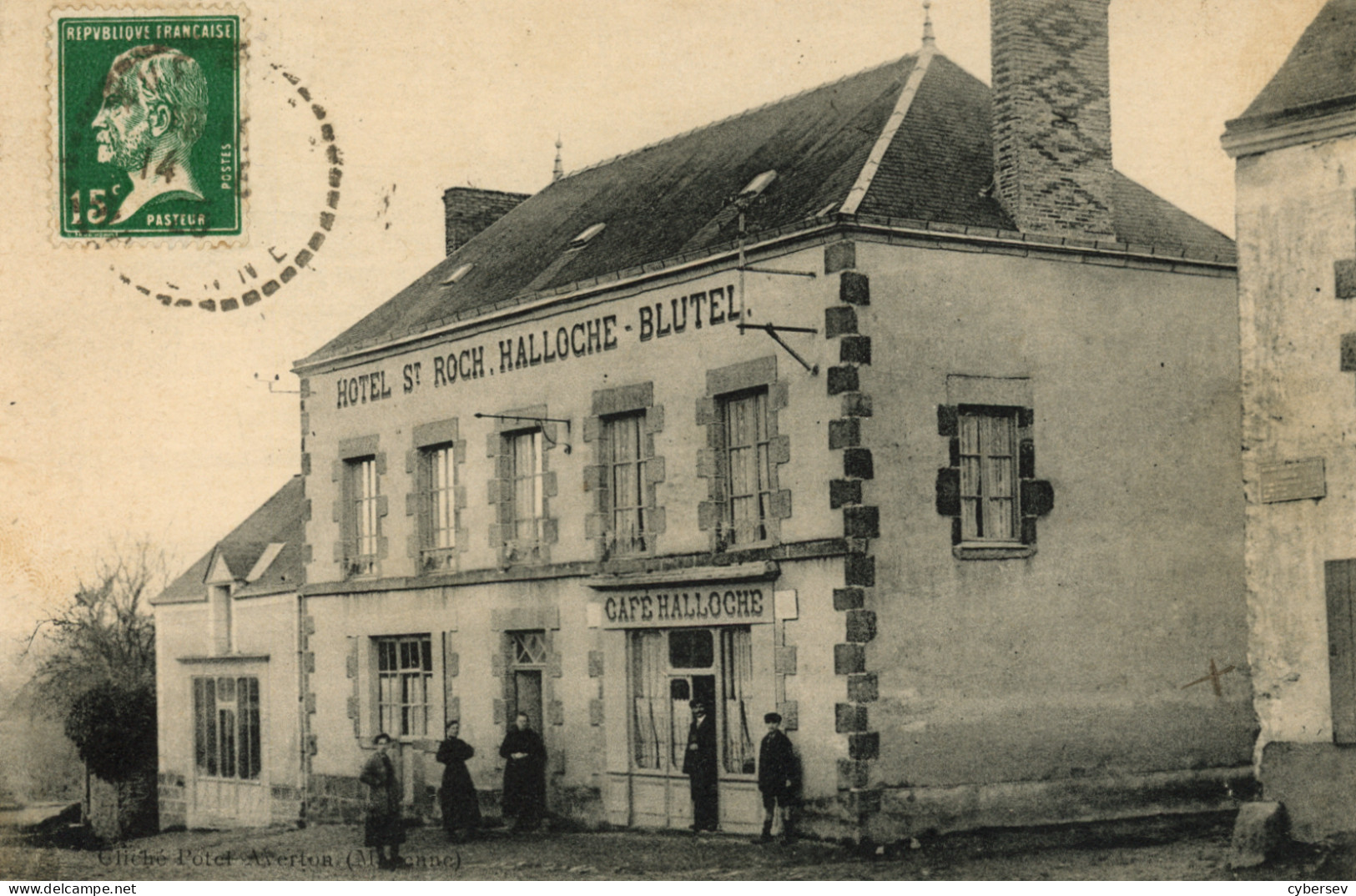 AVERTON - Hôtel St-ROCH. Halloche - Blutel - Café - Animé - TBE - Autres & Non Classés