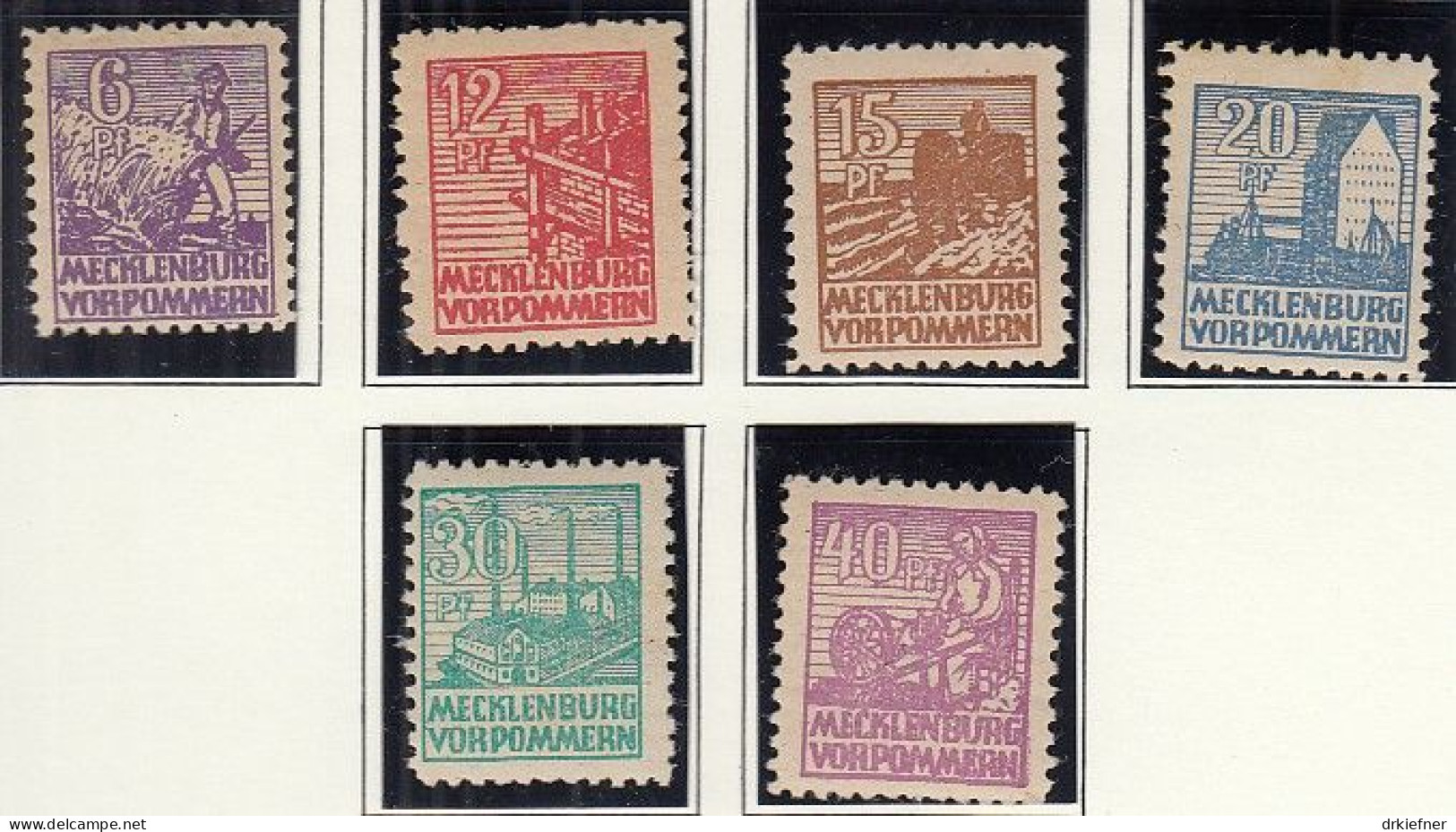 SBZ  33, 36-40 Y, Postfrisch **/*, Abschiedsserie, 1946 - Mint