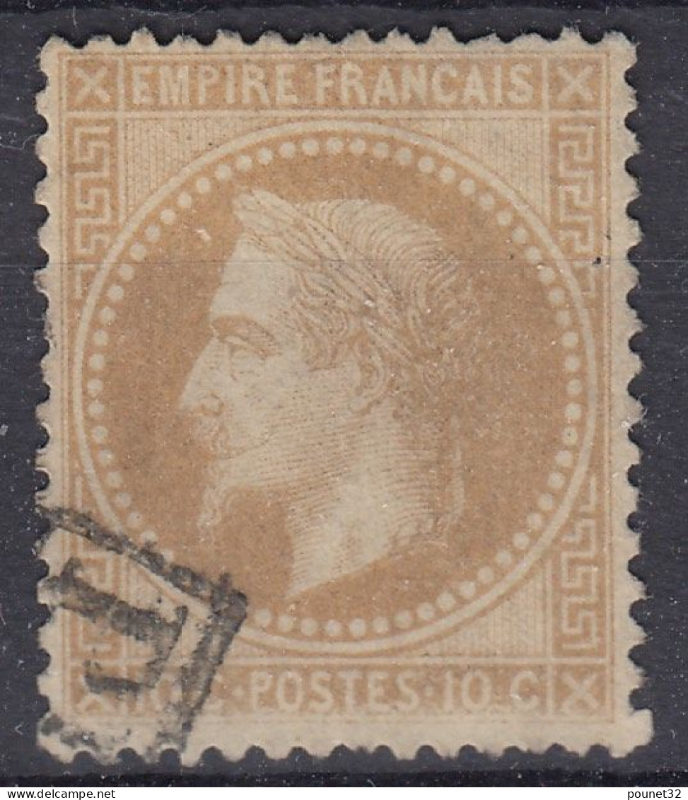 TIMBRE FRANCE EMPIRE LAURE N° 28B AVEC CACHET PP ENCADRE SEUL OBLITERANT - 1863-1870 Napoléon III Lauré