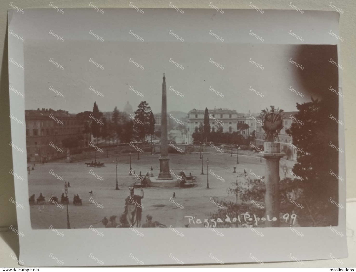 Italy Photo Italia Foto Roma Fine 800 PIAZZA DEL POPOLO.  108x83 Mm - Europa