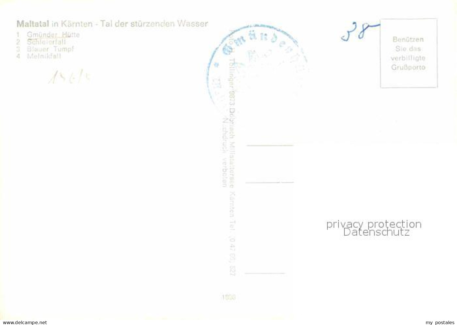 72667042 Maltatal Kaernten Gmuendner Huette Wasserfall Maltatal Kaernten - Otros & Sin Clasificación