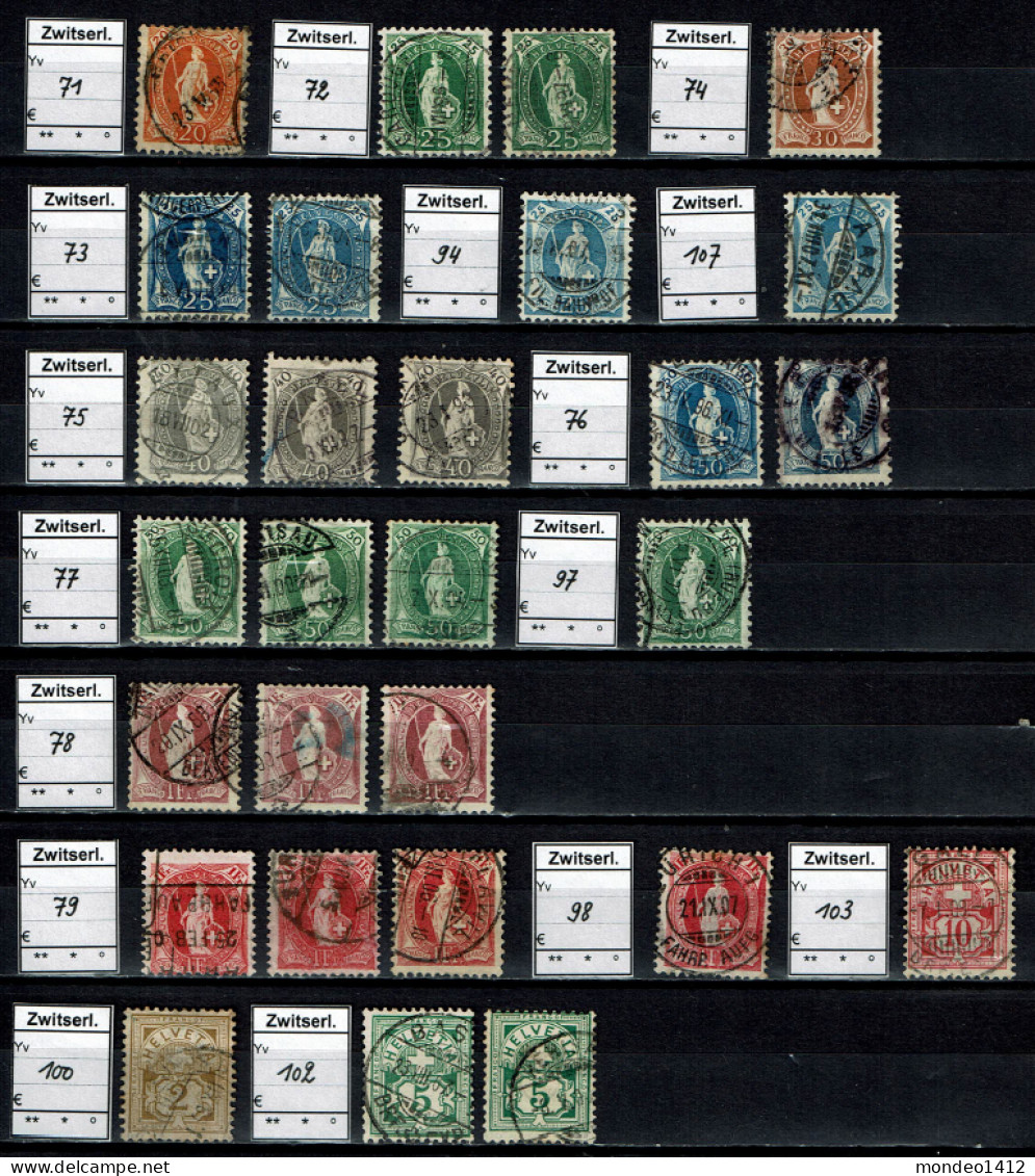 Suisse - Différents Timbres Oblitérés, Diff; Used, Versch. Gestempelt - Used Stamps