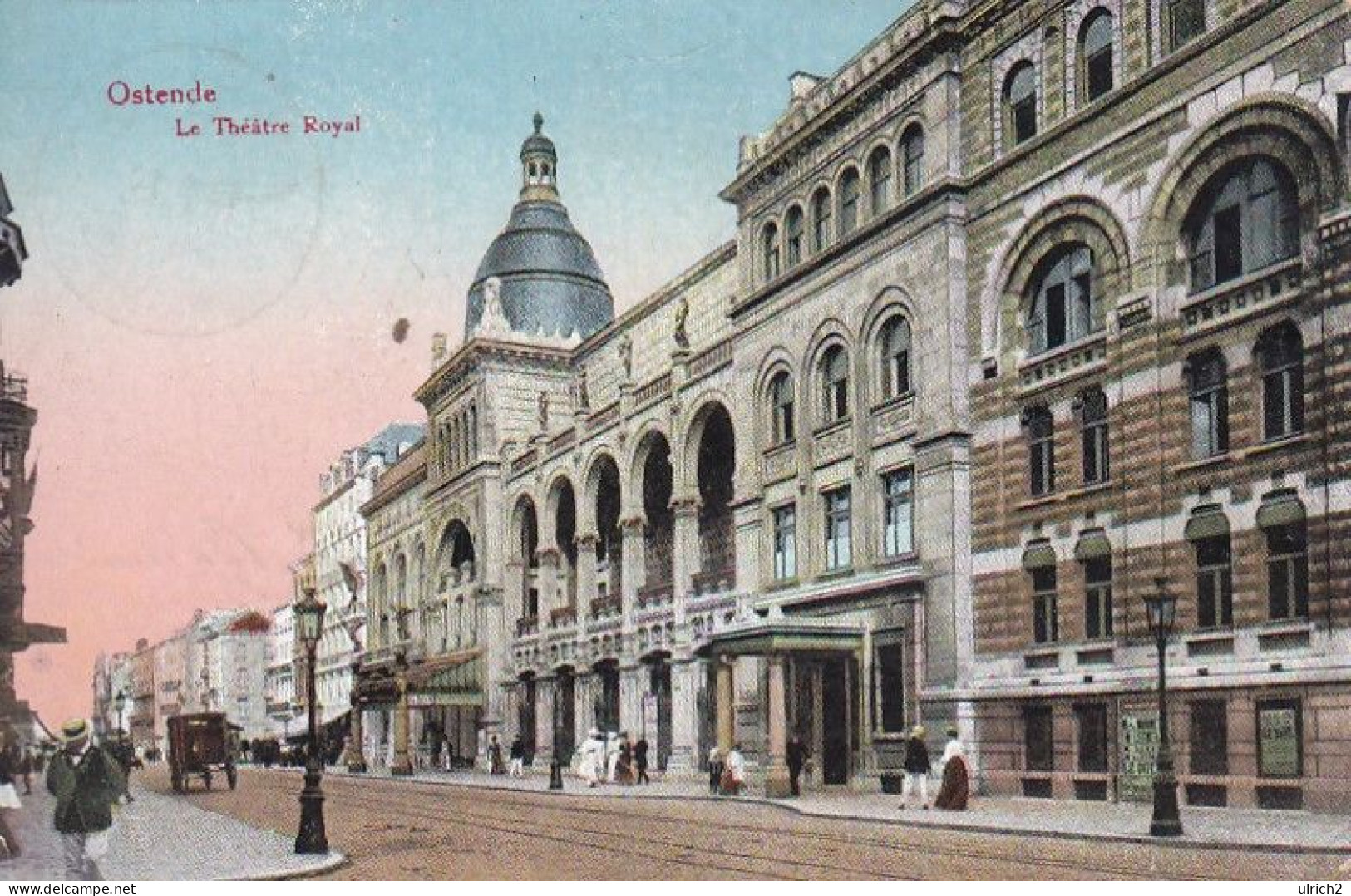AK Ostende - Le Théâtre Royal - Feldpost Militar-Eisenbahn-Direktion 3 Betriebsamt Liart - 1915 (69421) - Oostende