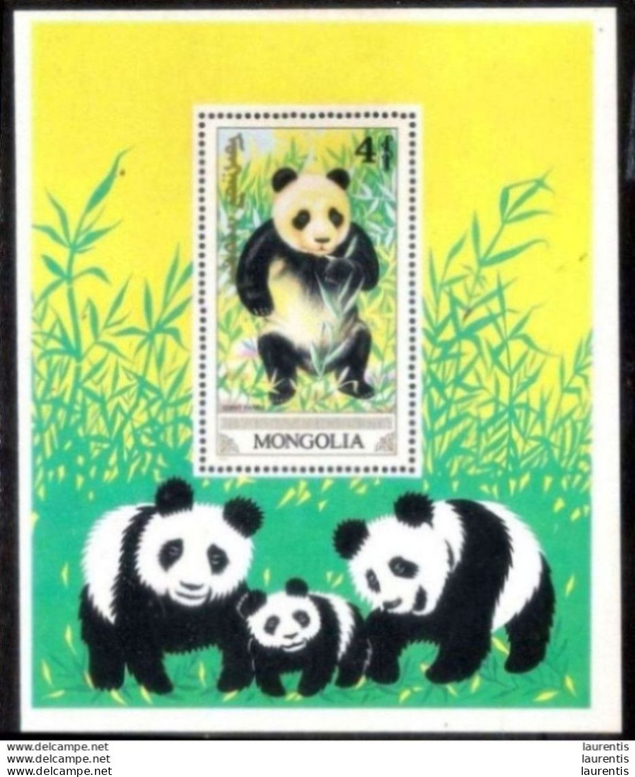 2590  Bears - Pandas - Mongolia Yv B 148 - No Gum - 1,15 (9) - Ours