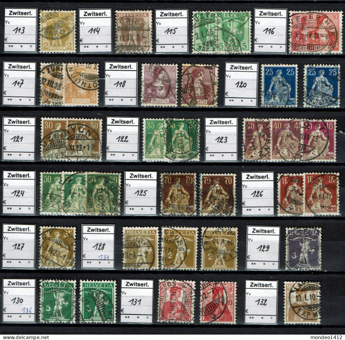 Suisse - Différents Timbres Oblitérés, Diff; Used, Versch. Gestempelt - Gebruikt