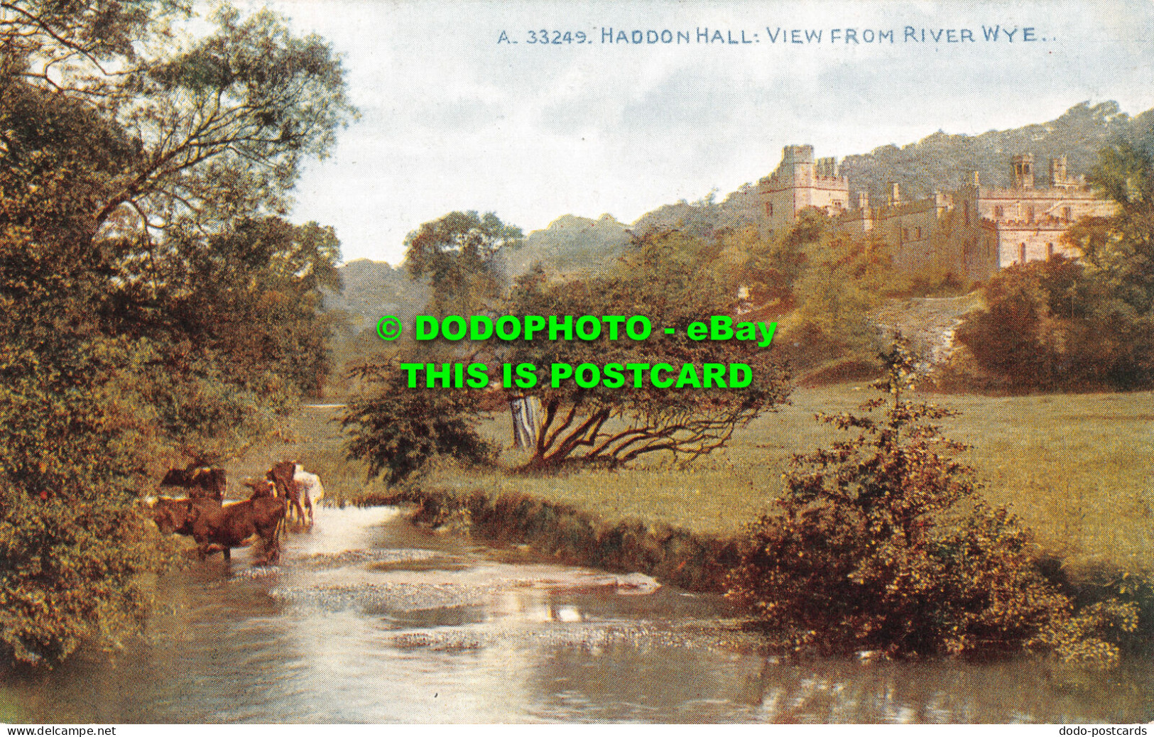 R466244 Haddon Hall. View From River Wye. Photochrom. Celesque Series - Monde