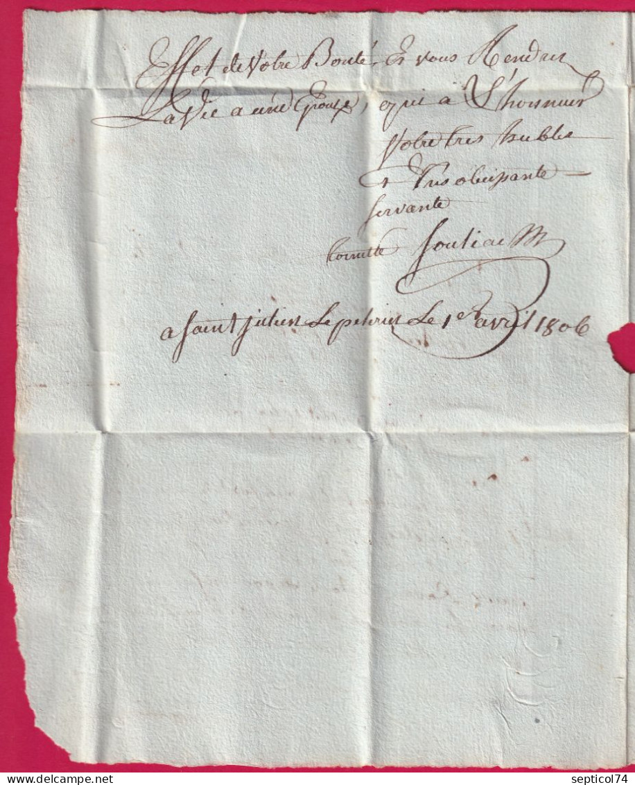 MARQUE P18P ARGENTAC ARGENTAT CORREZE 1806 PPPP POUR CHATEAUROUX INDRE INDICE 17 LETTRE - 1801-1848: Précurseurs XIX