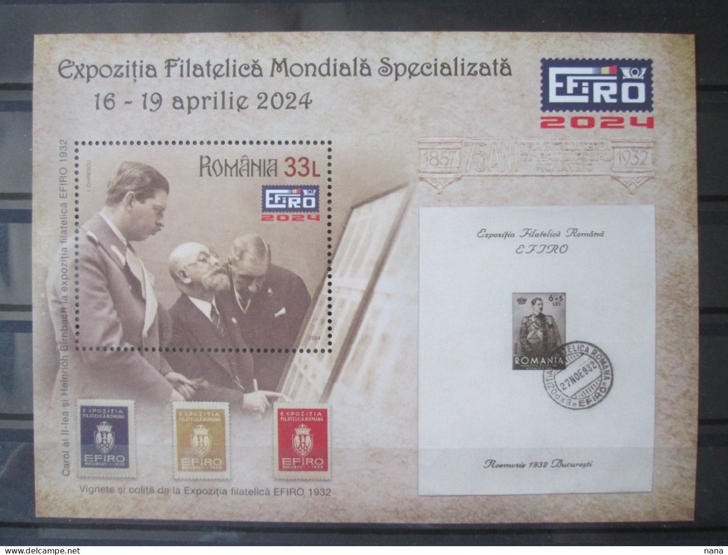 Roumanie EFIRO 2024,bloc-feuillet Inutilises/Romania EFIRO 2024 Souvenir Unused Sheet - Unused Stamps