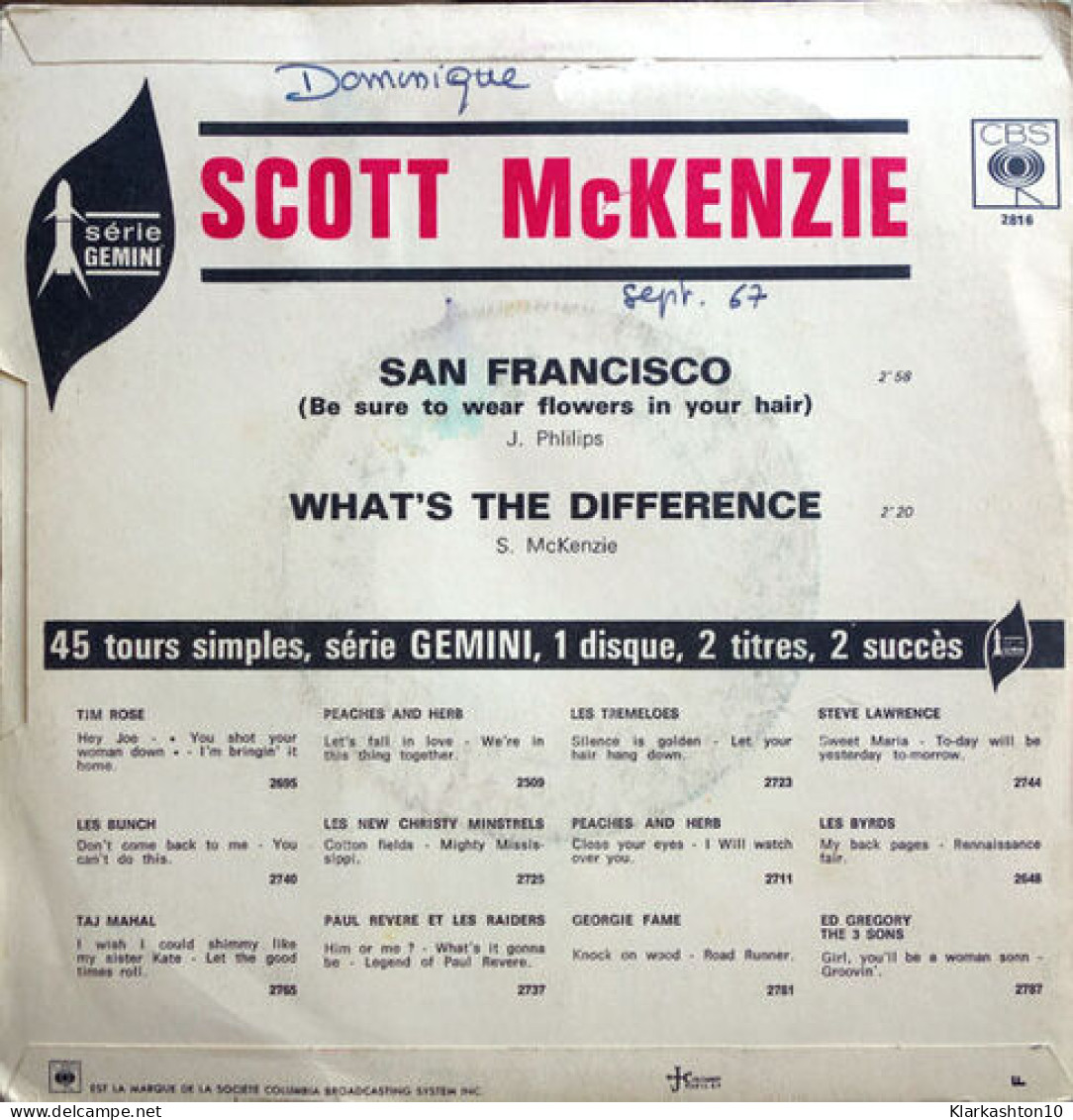 San Francisco / What's The Difference - Ohne Zuordnung