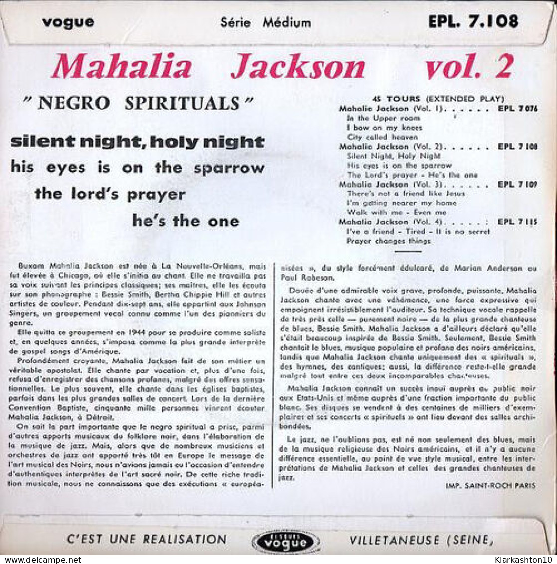 Negro Spirituals Vol. 2 - Non Classés