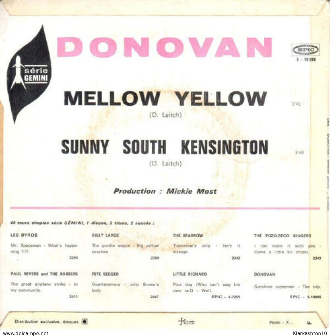 Mellow Yellow - Unclassified