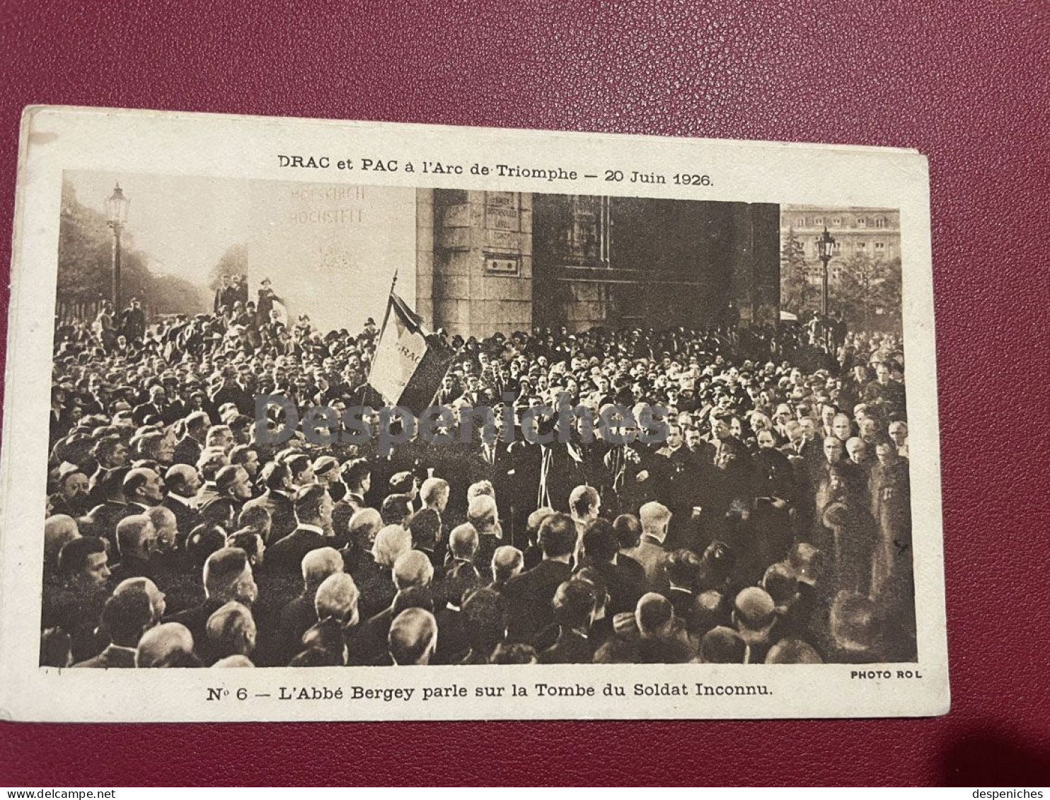 DRAC - Et PAC à L'Arc De Triomphe - 20 Juin 1926 - Autres & Non Classés