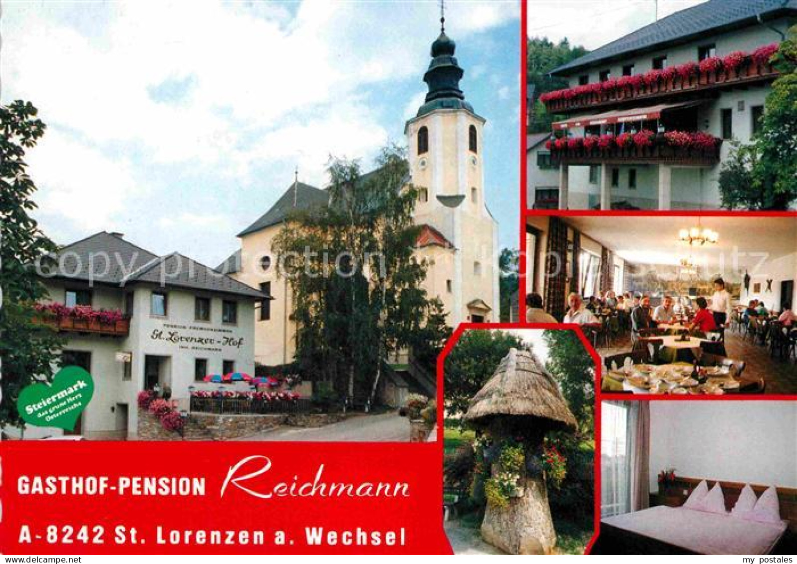 72666476 St Lorenzen Wechsel Gasthof Pension Reichmann Kirche St Lorenzen Wechse - Autres & Non Classés