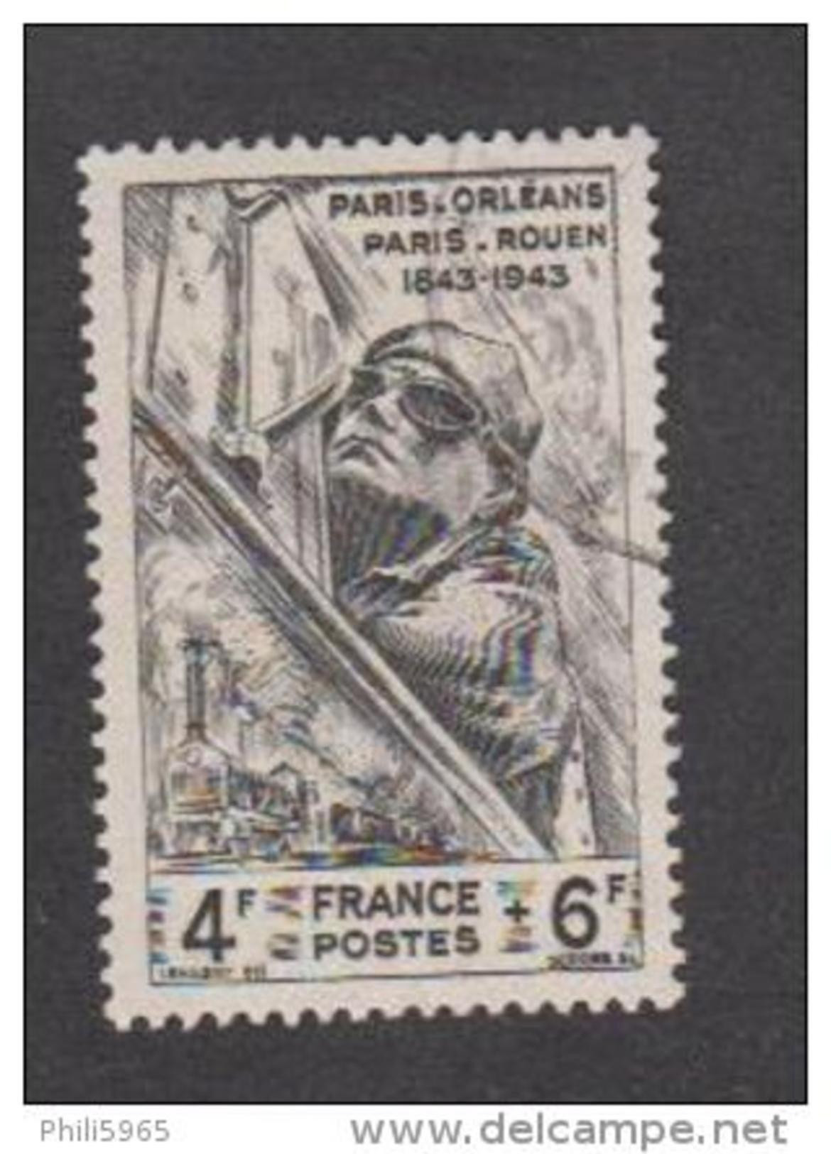 France Oblitérés - N° 618 - Chemin De Fer Paris-Orléans - 1944 -TB - Used Stamps