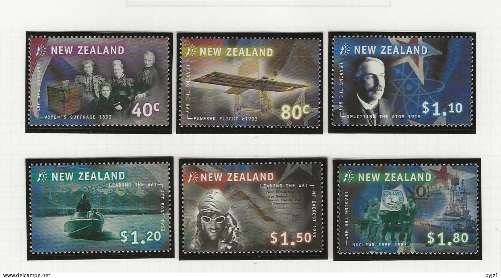 1999 MNH New Zealand Mi 1807-12 Postfris** - Ongebruikt
