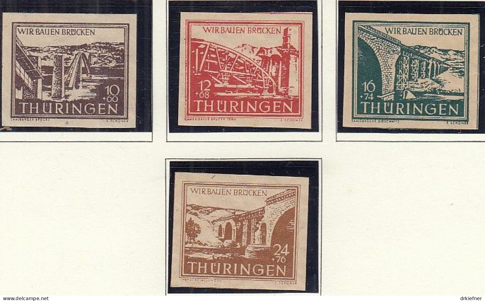 SBZ  112-115 Y, Postfrisch **, Wiederaufbau Zerstörter Brücken, 1946 - Mint