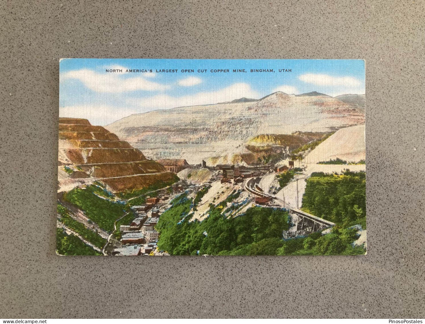 North America's Largest Open Cut Copper Mine, Bingham, Utah Carte Postale Postcard - Andere & Zonder Classificatie