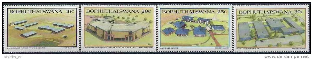 1987 BOPHUTHASWANA Afrique Sud 190-93**  Edifices, Architecture - Bophuthatswana