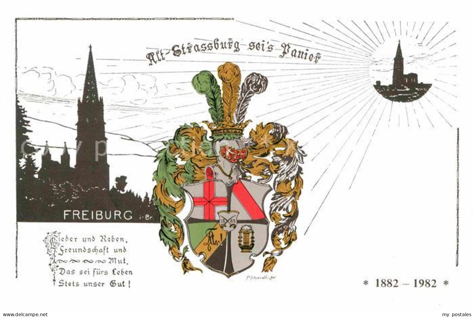 72666247 Freiburg Breisgau Muenster Wappen Musikalische Studentengemeinschaft Al - Freiburg I. Br.