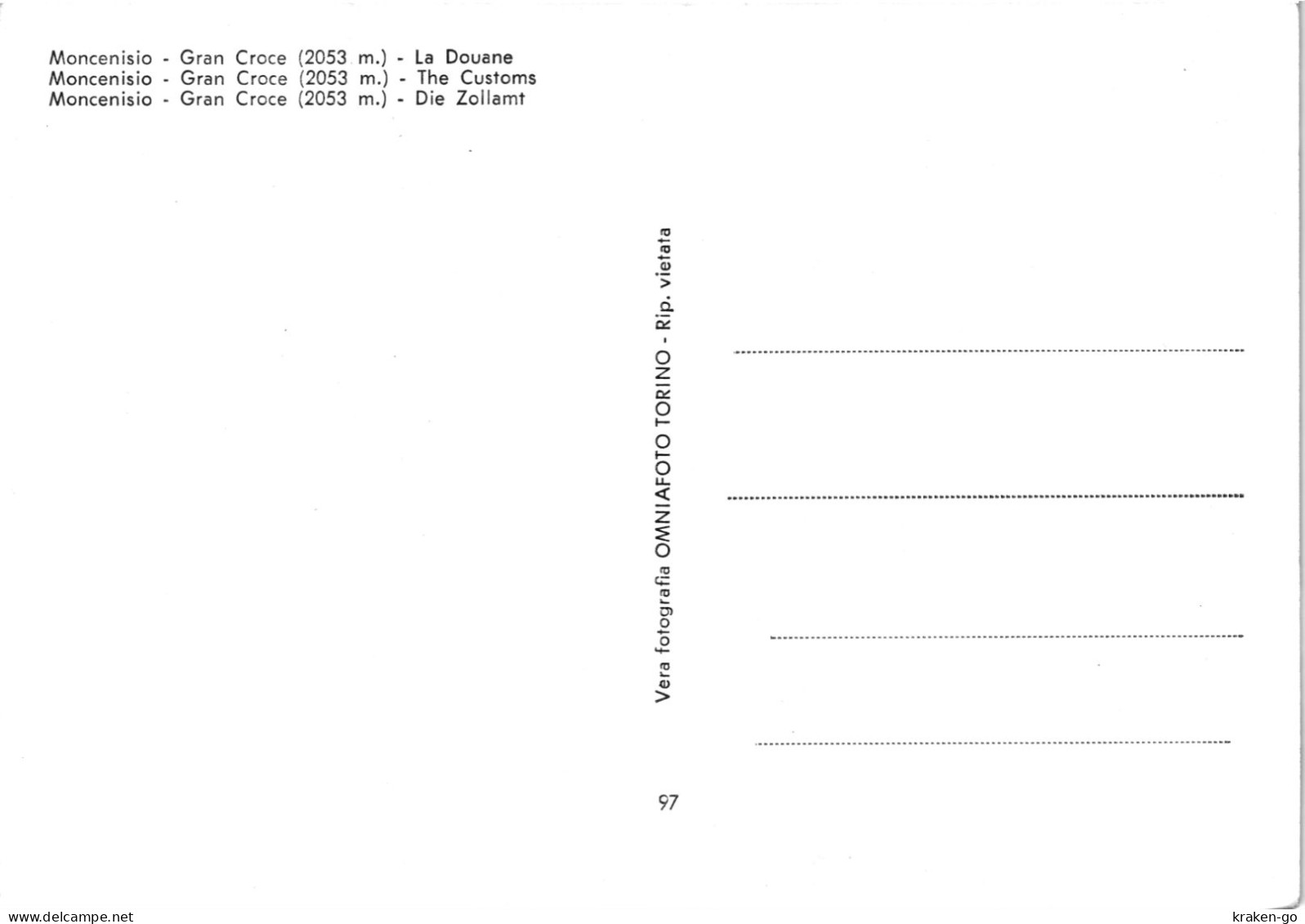 MONCENISIO, Torino - Gran Croce - Dogana, Frontiera - Camion - NV - #079 - Other & Unclassified