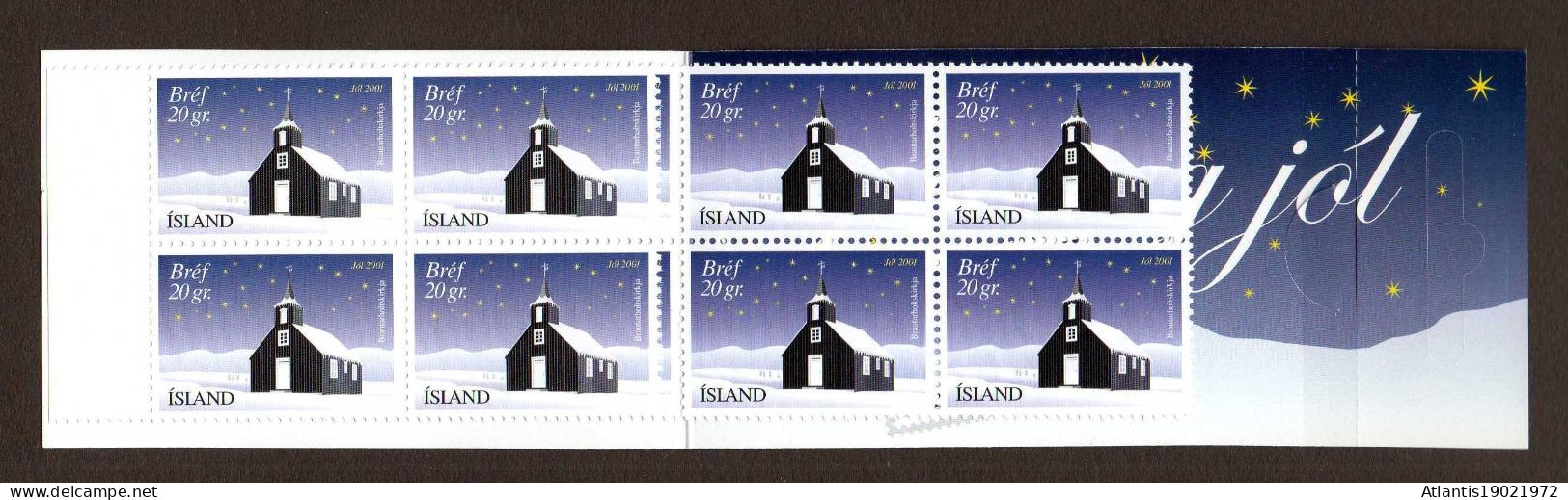 1 MARKENHEFTCHEN ISLAND WEIHNACHTEN JOL 2001 POSTFRISCH - Postzegelboekjes
