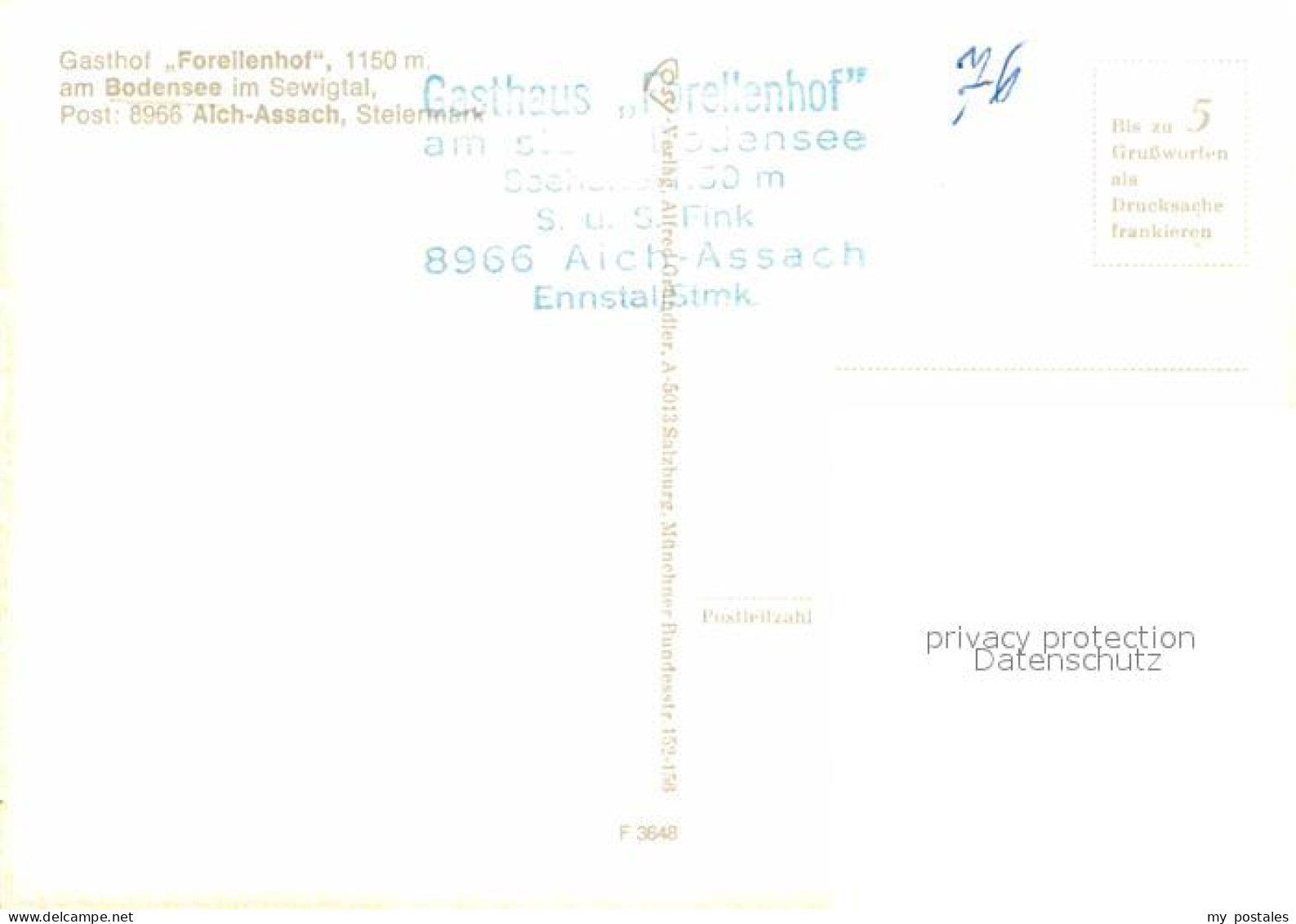 72666064 Aich Assach Steiermark Gasthof Forellenhof Am Bodensee Im Sewigtal Aich - Andere & Zonder Classificatie