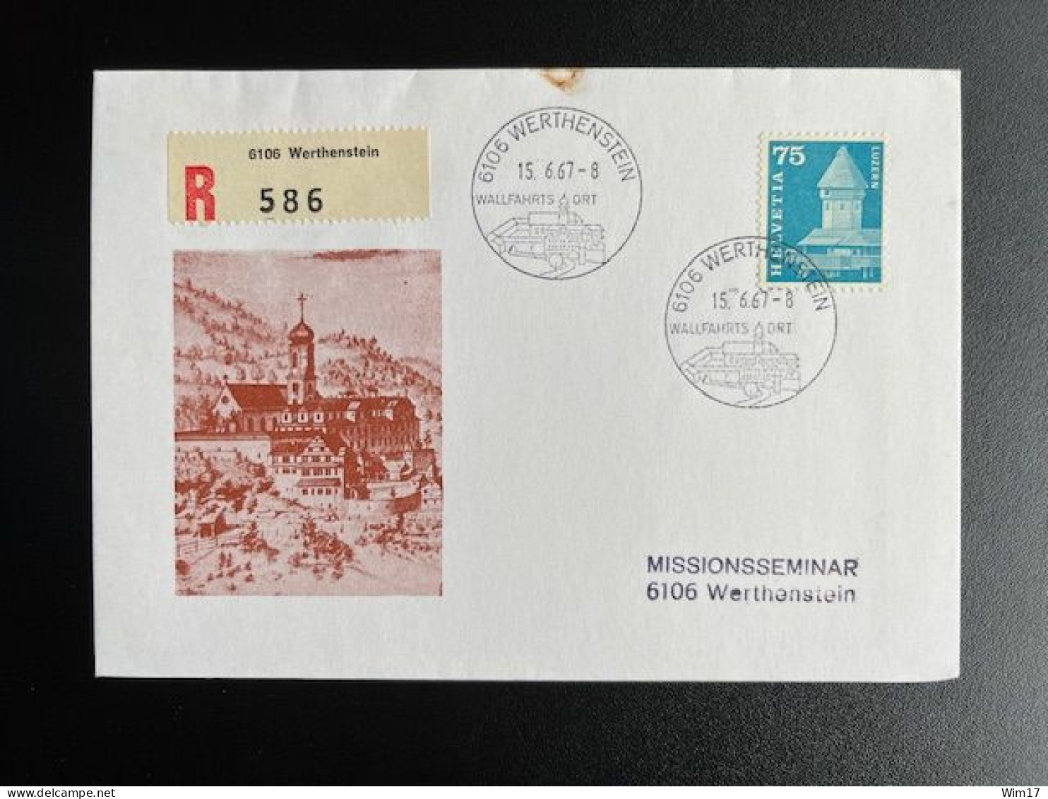 SWITZERLAND 1967 REGISTERED COVER WERTHENSTEIN 15-06-1967 ZWITSERLAND SUISSE SCHWEIZ EINSCHREIBEN RECOMMANDE - Briefe U. Dokumente