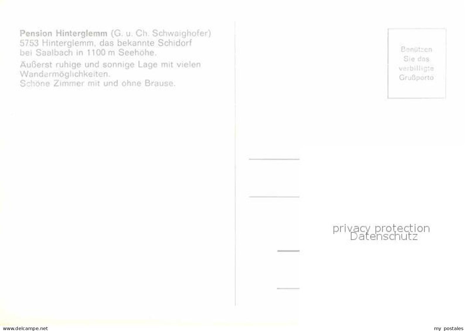 72666040 Hinterglemm Saalbach Pension Hinterglemm Hinterglemm - Autres & Non Classés