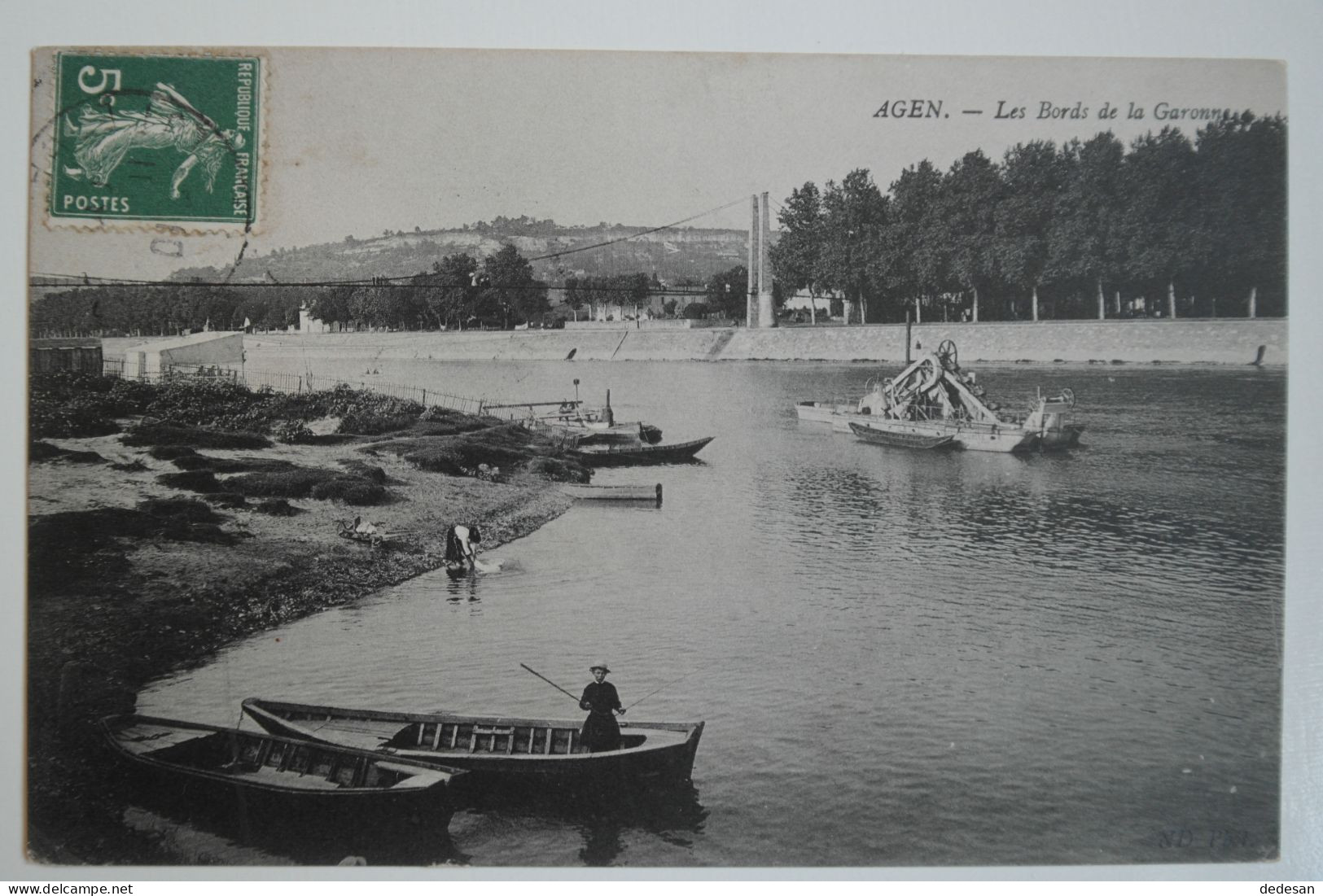Cpa 1908 AGEN Les Bords De La Garonne - BL61 - Agen