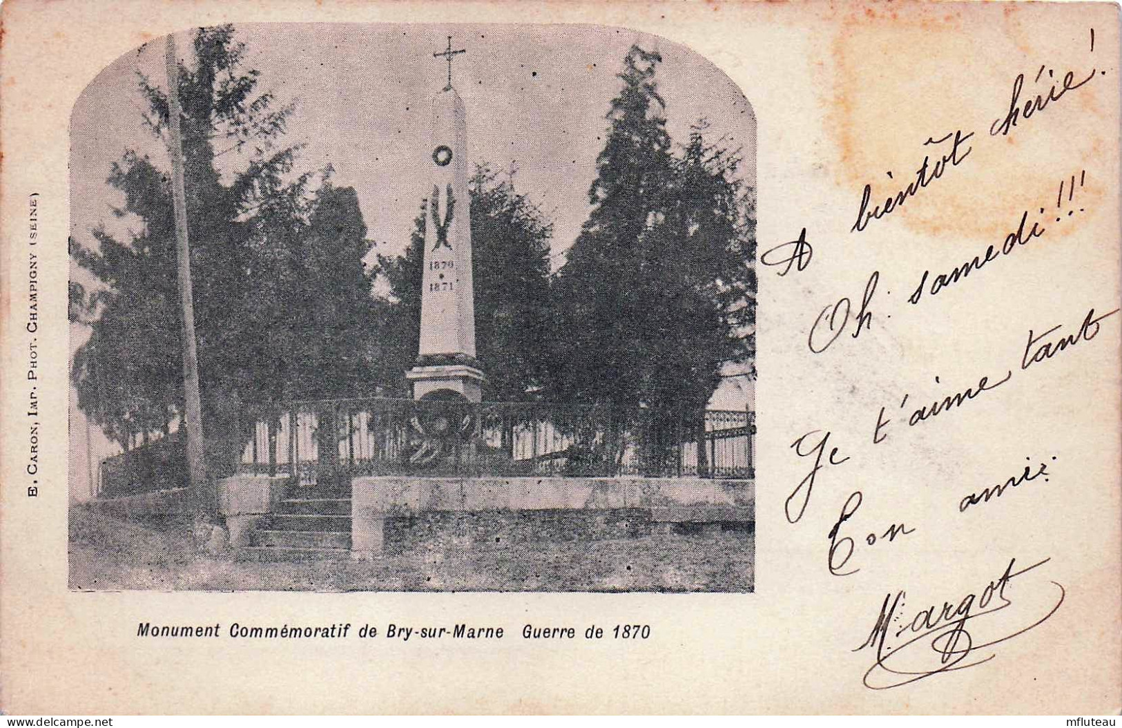 94* BRY S/MARNE  Monument Guerre De 1870       RL45,0464 - Bry Sur Marne