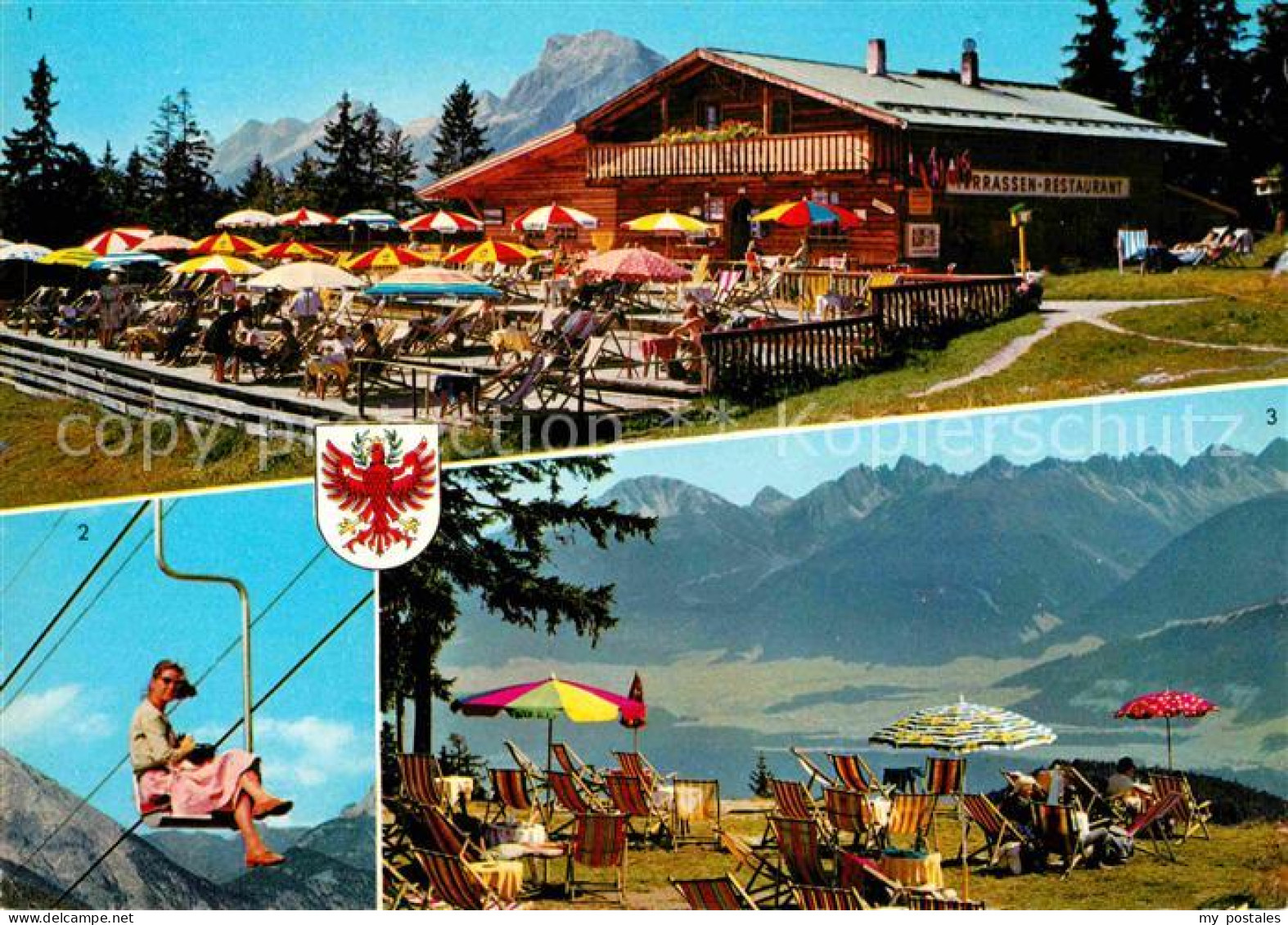 72666024 Seefeld Tirol Gschwandtkopf Terrassenrestaurant Christine Sessellift Ka - Autres & Non Classés