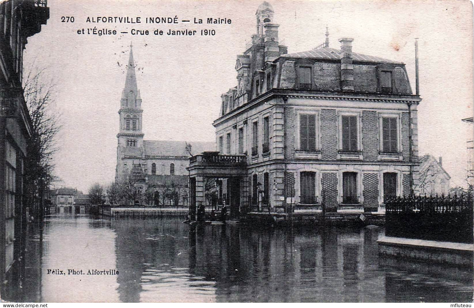 94* ALFORTVILLE  Crue 1910      Mairie Et Eglise   RL45,0359 - Alfortville