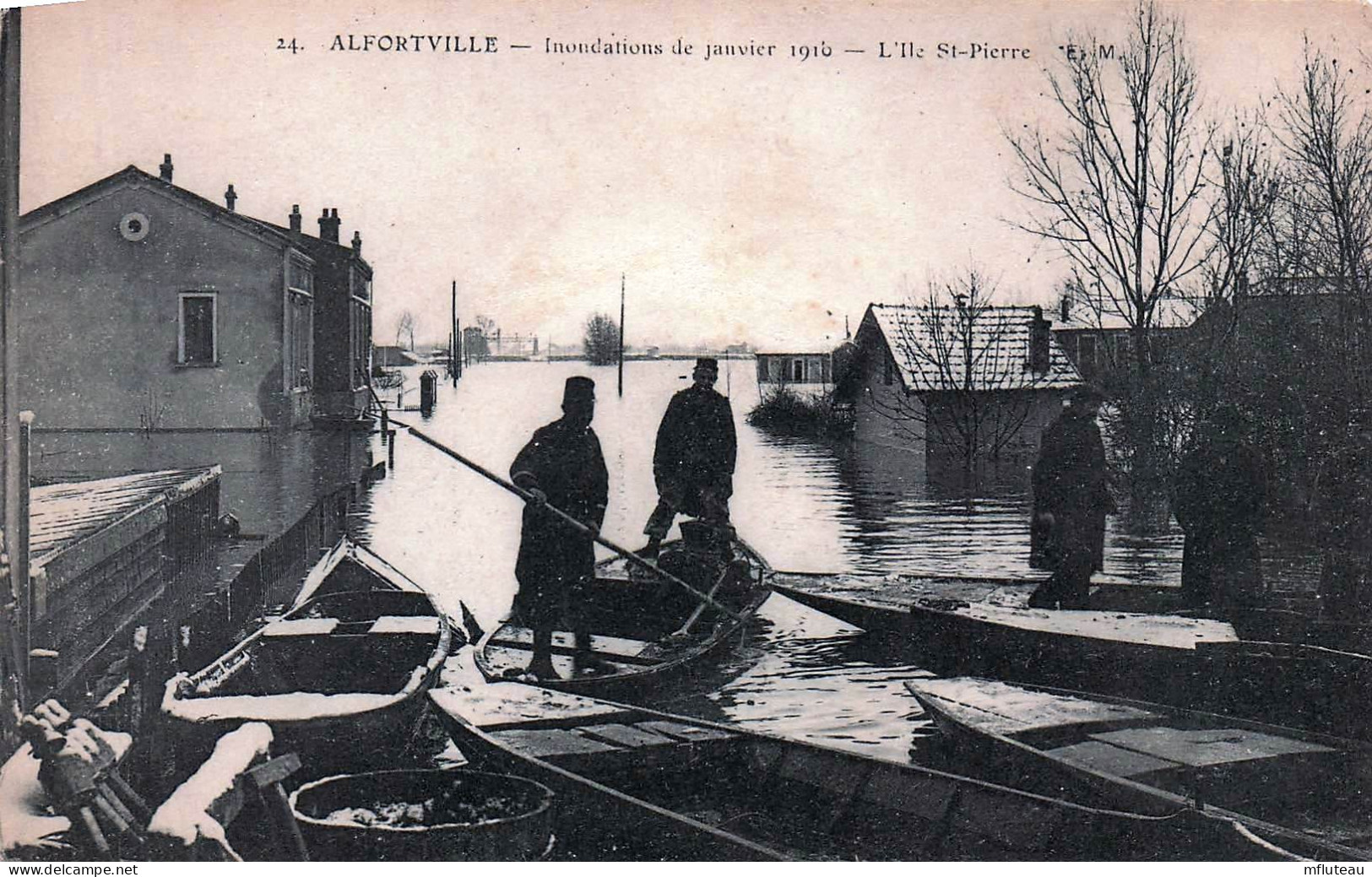 94* ALFORTVILLE    Crue 1910  - Ile St Pierre       RL45,0329 - Alfortville