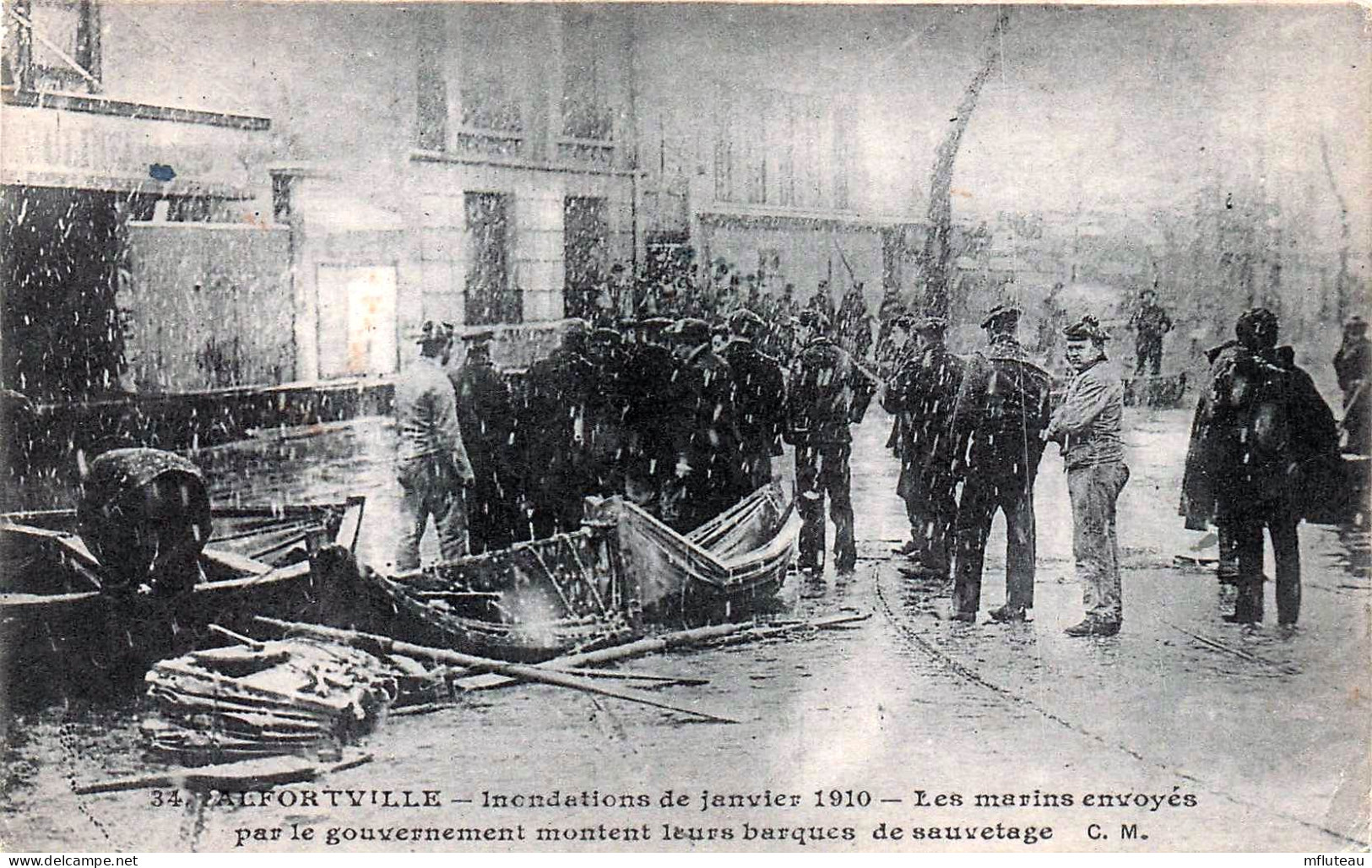 94* ALFORTVILLE  Crue 1910  - Barque Sauvetage De La Marine       RL45,0331 - Alfortville