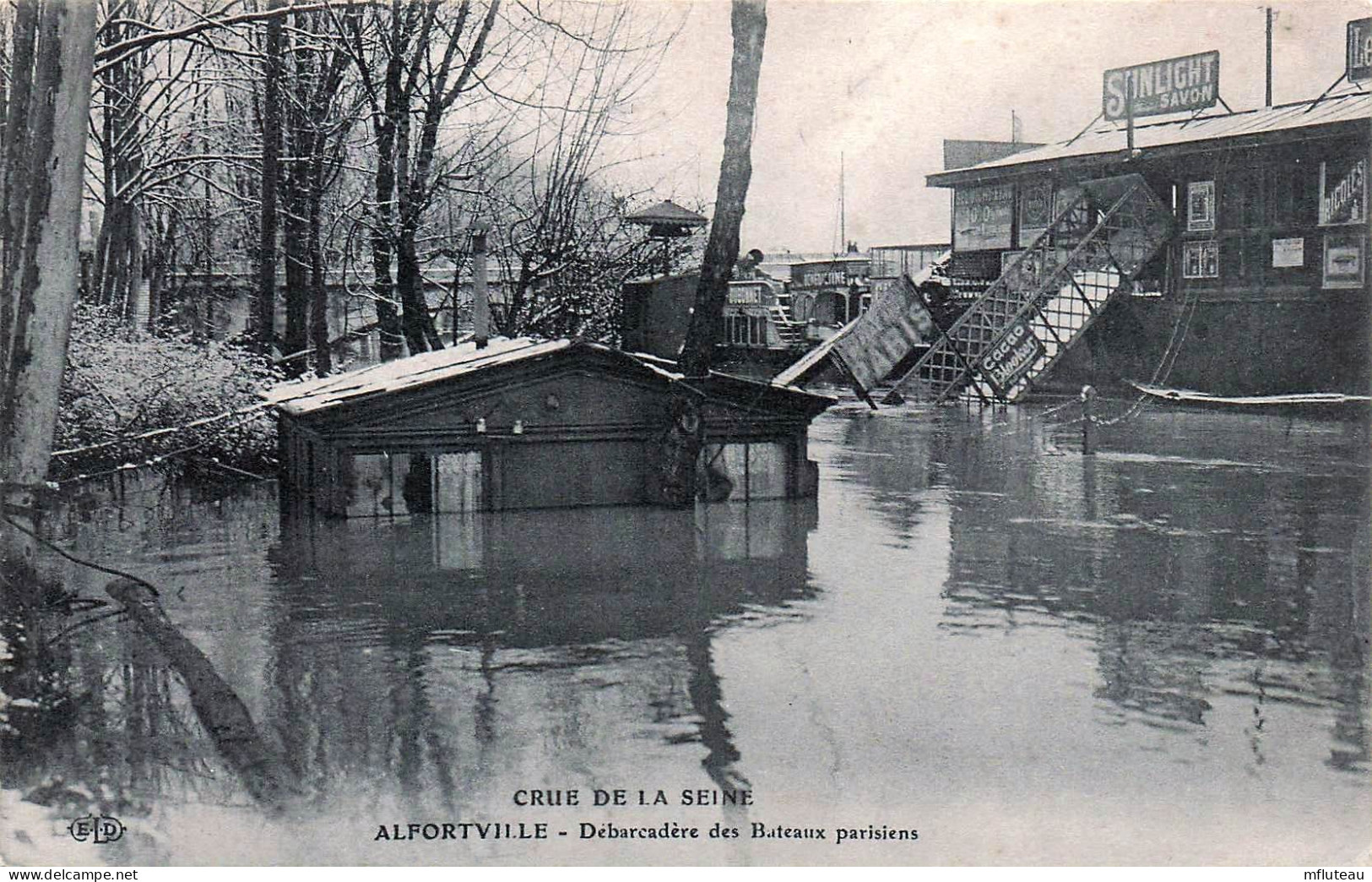94* ALFORTVILLE Crue 1910 -debarcadere Bateaux Parisiens          RL45,0314 - Alfortville