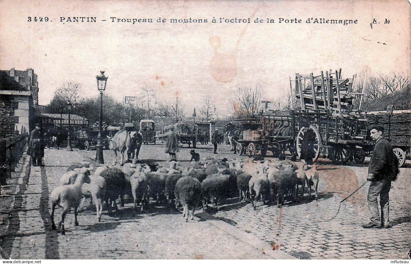 93* PANTIN  Troupeau De Moutons A L Octroi         RL45,0197 - Pantin