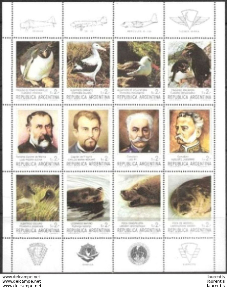 D24176  Antártico - Explorers - Penguins - Birds - Seals - Airplanes - Argentina 1983 MNH - Not Folded - 4,95 - Antarctische Fauna