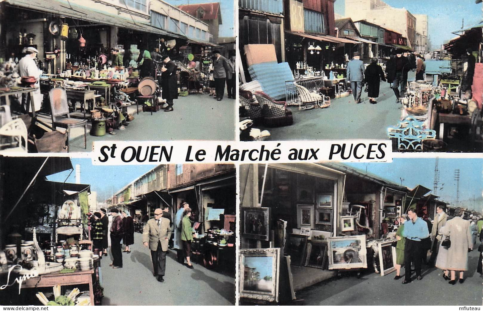 93* ST OUEN  Marche Aux Puces Multi Vues  (CPSM 9x14cm)       RL45,0125 - Saint Ouen