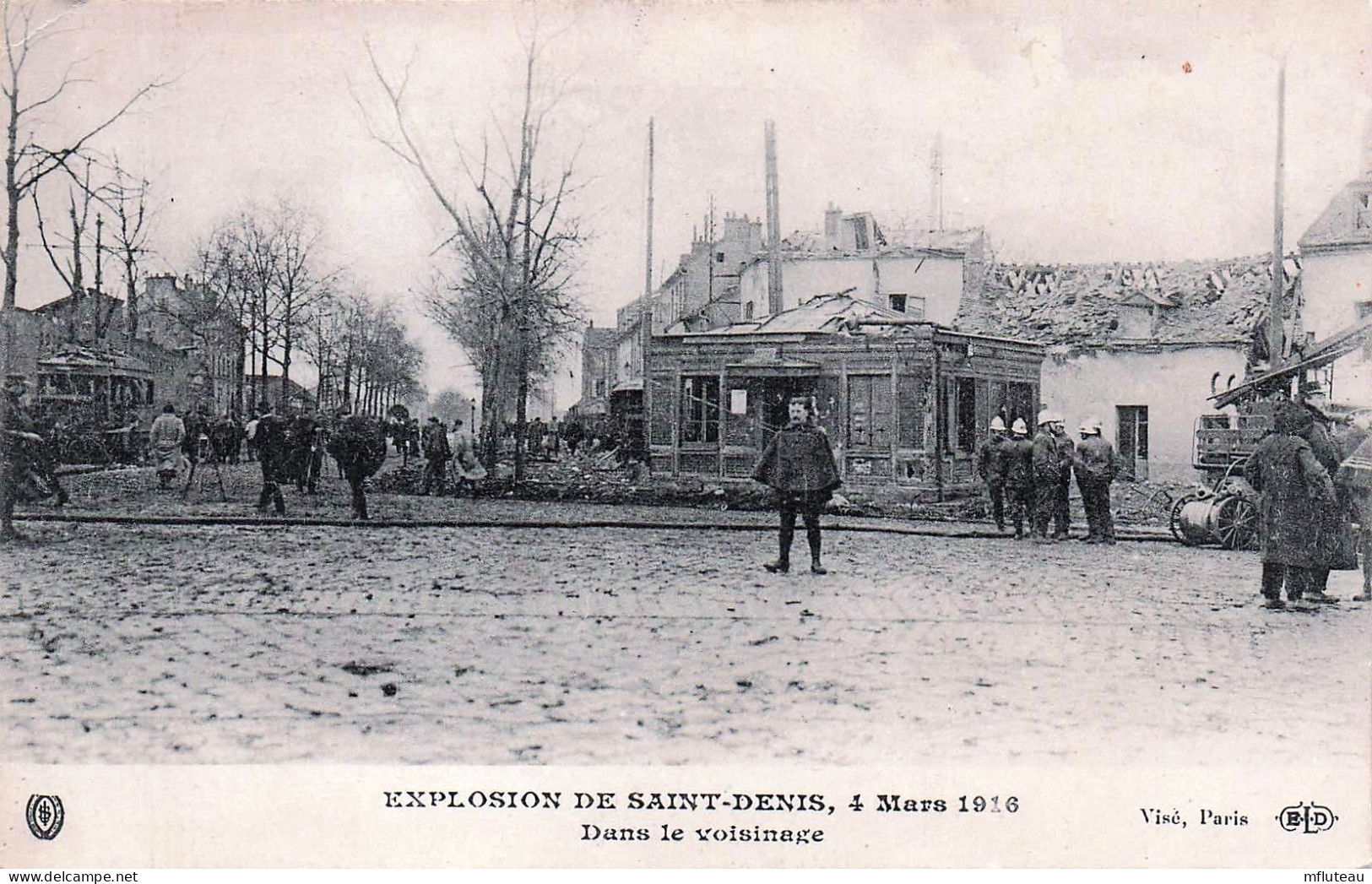 93* ST DENIS  Explosion 1916 – Pompiers       RL45,0111 - Saint Denis