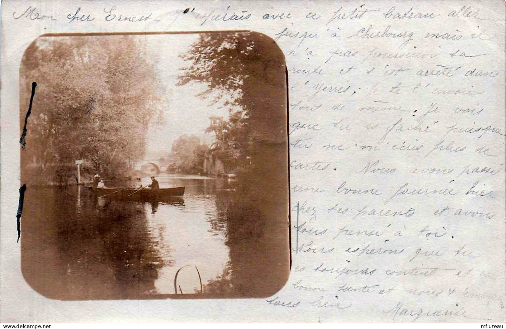 94* ABLON (a Identifier – Postee A Ablon) Carte Photo Barque  RL45,0106 - Ablon Sur Seine