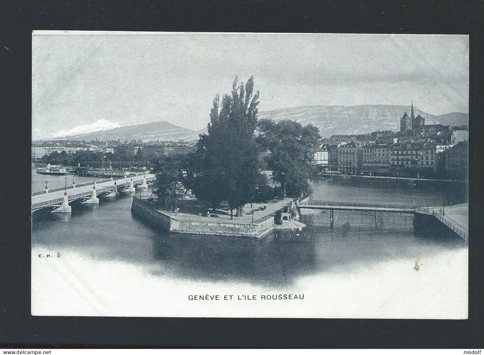 CPA - Suisse - Genève Et L'Ile Rousseau - Non Circulée - Genève